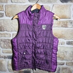 ​American Eagle Outfitters Puffer Vest Women's Large Purple Two-Tone Quilted L